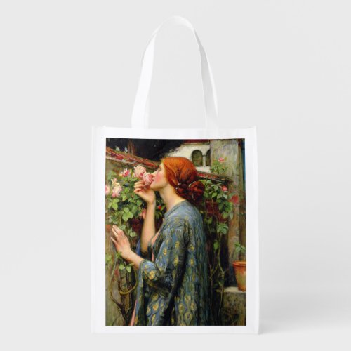 The Soul of the Rose Waterhouse Painting Grocery Bag