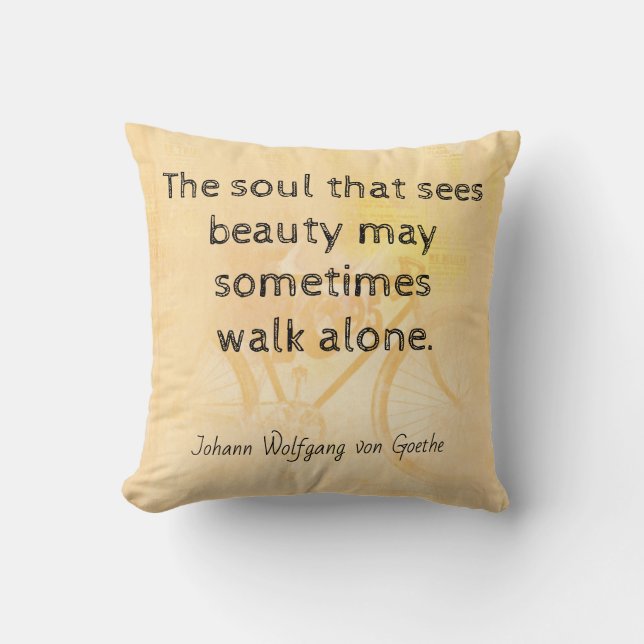 The soul that sees beauty  throw pillow (Front)