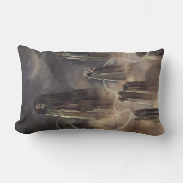 The Souls of the Mountain (by Remedios Varo) Lumbar Pillow (Front)