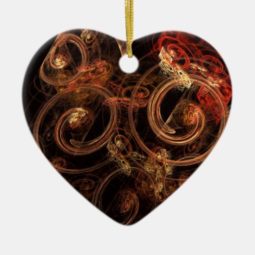 The Sound of Music Abstract Art Heart Ornament