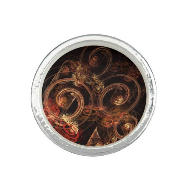 The Sound of Music Abstract Art Ring (Front)
