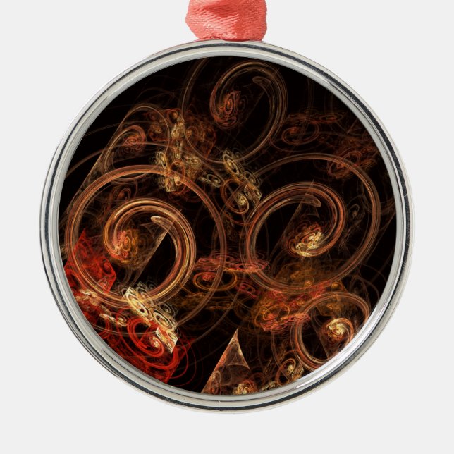 The Sound of Music Abstract Art Round Metal Ornament (Front)