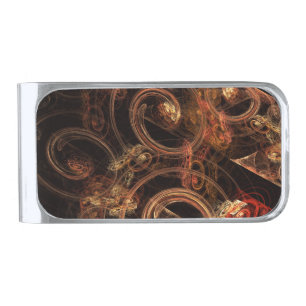 The Sound of Music Abstract Art Silver Finish Money Clip