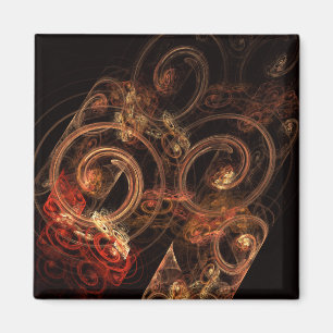 The Sound of Music Abstract Art Square Magnet