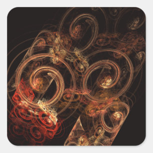 The Sound of Music Abstract Art Square Sticker