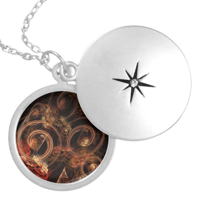 The Sound of Music Abstract Silver Locket (Front)