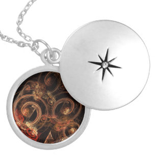 The Sound of Music Abstract Silver Locket Necklace