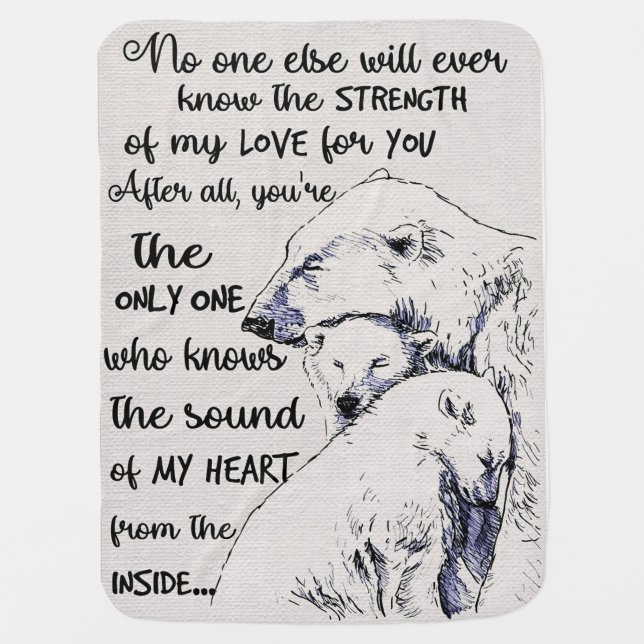 The Sound Of My Heart Baby Blanket (Front)