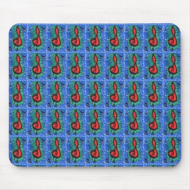 "The Sound of Red" Tiled Abstract Design Mousepad (Front)