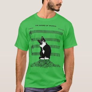 The Sound Of Silence Music and Cats Lover 3 T-Shirt
