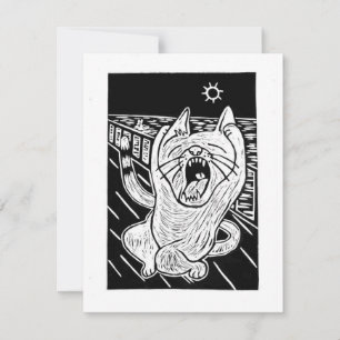 The Sound of Summer - Cat Scream RSVP Card
