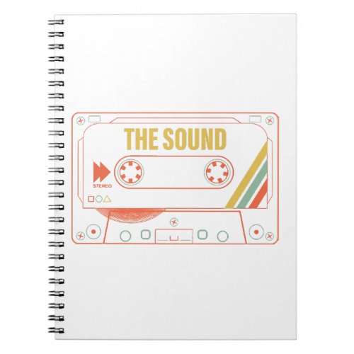 The Sound Vintage Cassette Tape  Notebook