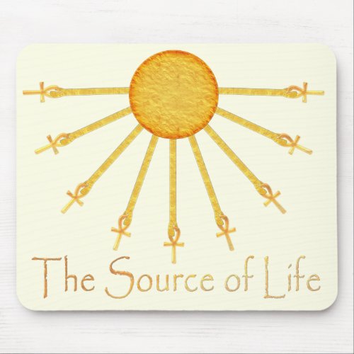 The Source of Life Egyptian Sun Ankh Mousepad