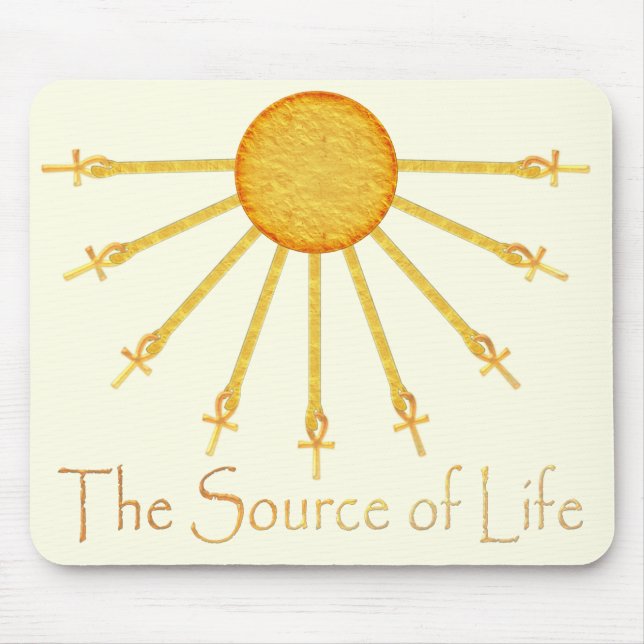 The Source of Life Egyptian Sun Ankh Mousepad (Front)