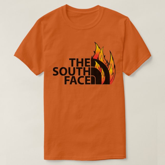 The South Faceblack  T-Shirt (Design Front)