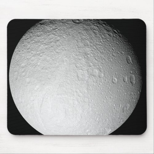 The South Pole of Saturns moon Tethys Mouse Pad