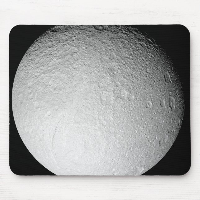 The South Pole of Saturn's moon Tethys Mouse Pad (Front)
