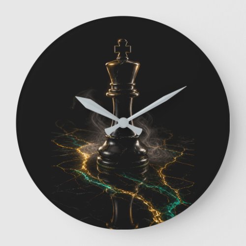 The Sovereign | Luxury Dark Chess King Acrylic Large Clock