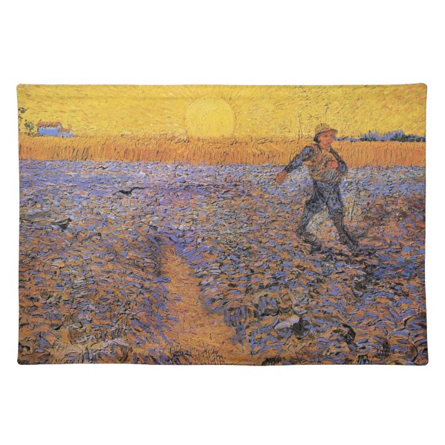 The Sower by Vincent van Gogh Cloth Placemat (Front)