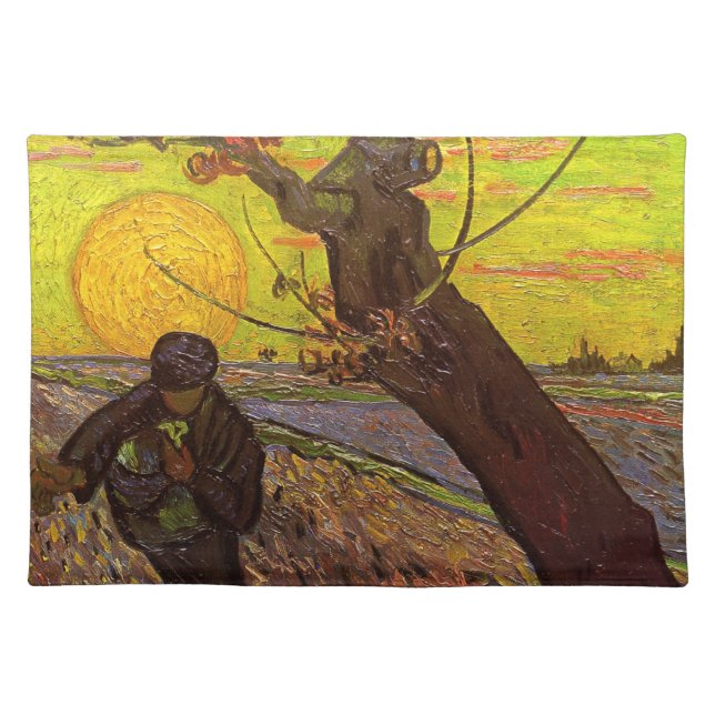 The Sower by Vincent van Gogh Cloth Placemat (Front)