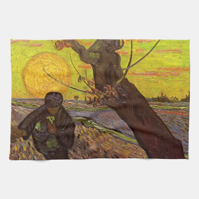 The Sower by Vincent van Gogh Kitchen Towel (Horizontal)