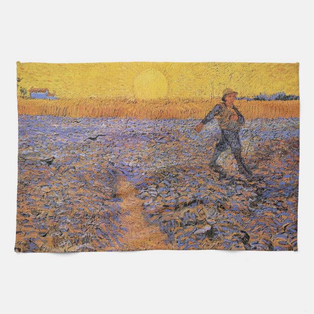 The Sower by Vincent van Gogh Kitchen Towel (Horizontal)