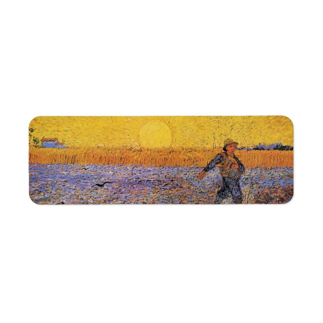 The Sower by Vincent van Gogh Label (Front)