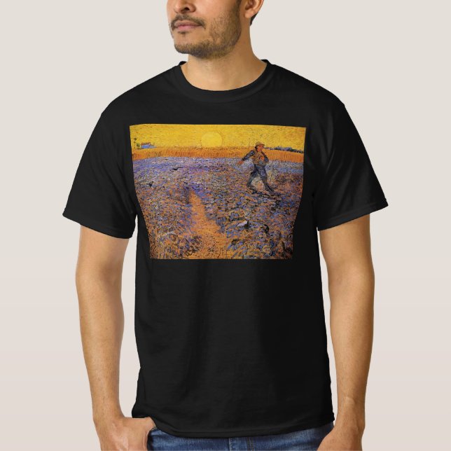 The Sower by Vincent van Gogh T-Shirt (Front)