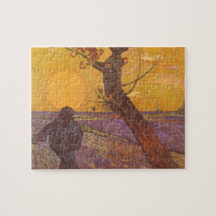 The Sower By Vincent Van Gogh Vintage Fine Art Jigsaw Puzzle