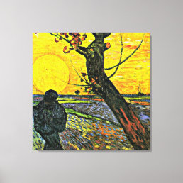 The Sower, fine art painting by Vincent van Gogh Canvas Print