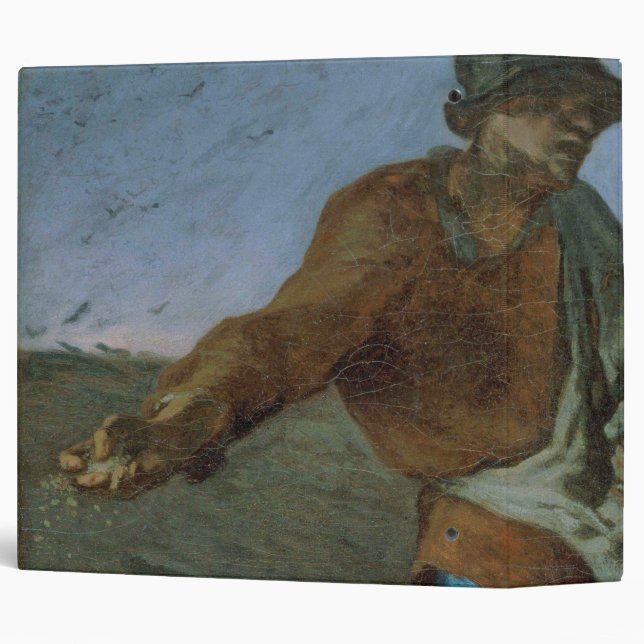 The Sower, Jean-Francois Millet 3 Ring Binder (Back/Spine)