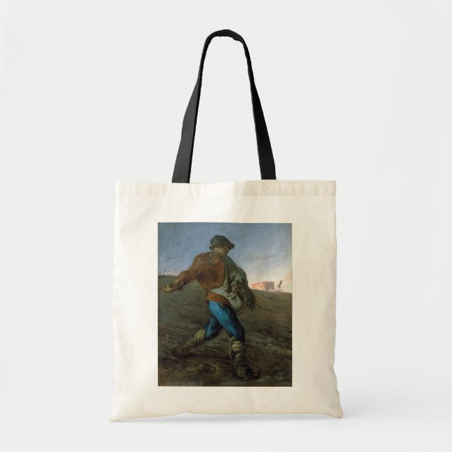 The Sower, Jean-Francois Millet Tote Bag (Front)