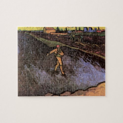 The Sower Outskirts of Arles by Vincent van Gogh Jigsaw Puzzle