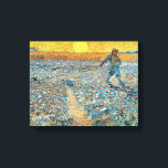 The Sower | Vincent van Gogh Canvas Print<br><div class="desc">The Sower (1888) by Vincent van Gogh is a powerful Post-Impressionist painting that depicts a farmer sowing seeds in a vast field under a radiant yellow sky. The artwork reflects Van Gogh's admiration for rural labor and his fascination with the cycles of nature. The vivid color palette of golden yellows,...</div>