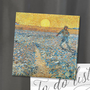 The Sower   Vincent Van Gogh Postcard Magnet