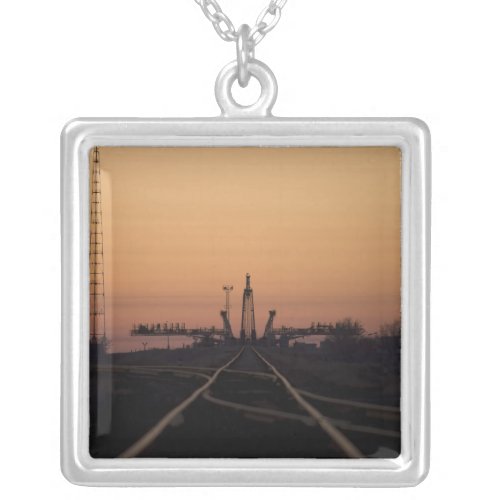 The Soyuz launch pad Silver Plated Necklace
