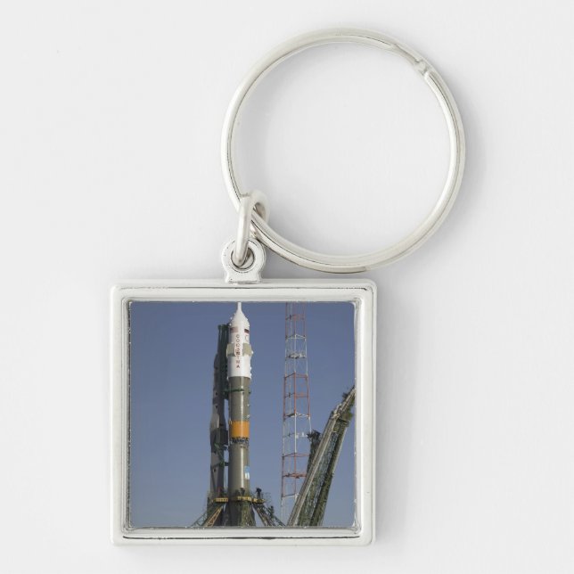 The Soyuz rocket is erected into position 2 Keychain (Front)