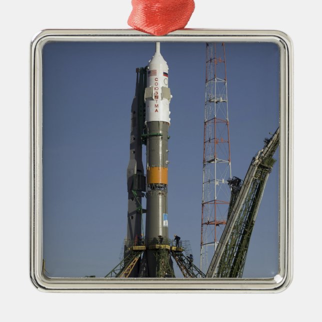 The Soyuz rocket is erected into position 2 Metal Ornament (Front)