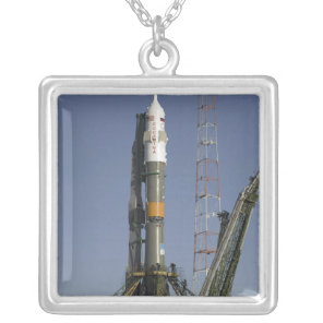The Soyuz rocket is erected into position 2 Silver Plated Necklace