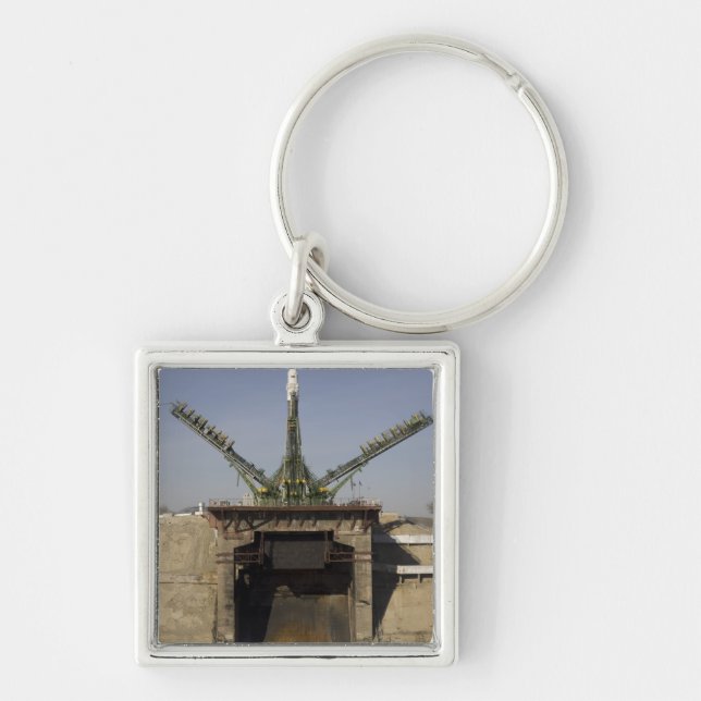 The Soyuz rocket is erected into position 3 Keychain (Front)