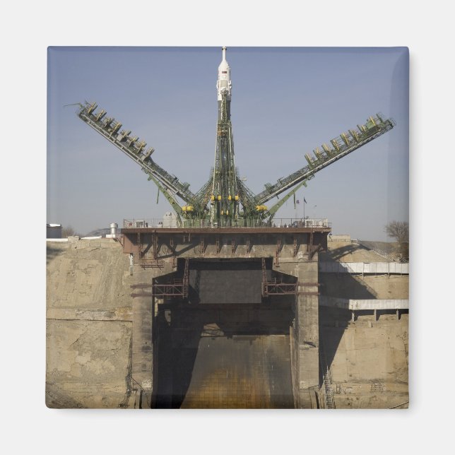 The Soyuz rocket is erected into position 3 Magnet (Front)