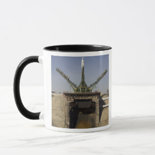 The Soyuz rocket is erected into position 3 Mug