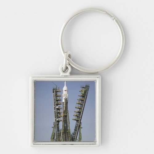 The Soyuz rocket is erected into position 4 Keychain