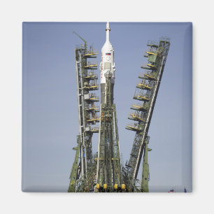 The Soyuz rocket is erected into position 4 Magnet