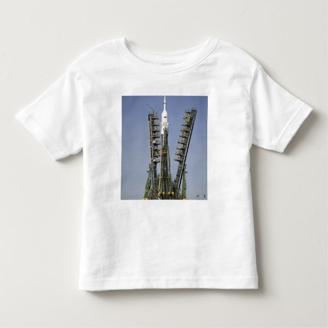 The Soyuz rocket is erected into position 4 Toddler T-shirt (Front)