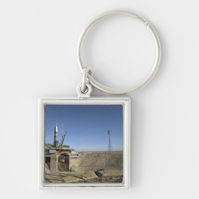 The Soyuz rocket is erected into position 5 Keychain (Front)