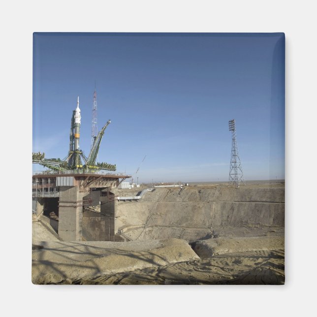 The Soyuz rocket is erected into position 5 Magnet (Front)