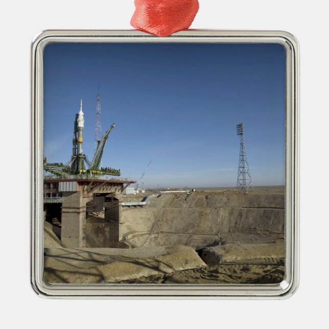 The Soyuz rocket is erected into position 5 Metal Ornament (Front)