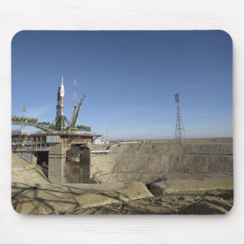 The Soyuz rocket is erected into position 5 Mouse Pad
