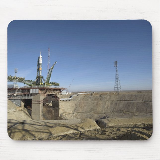The Soyuz rocket is erected into position 5 Mouse Pad (Front)